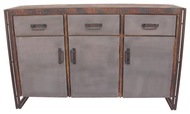 3 Door 3 Drawer Buffet - Industrial - Buffets And Sideboards - by Mo