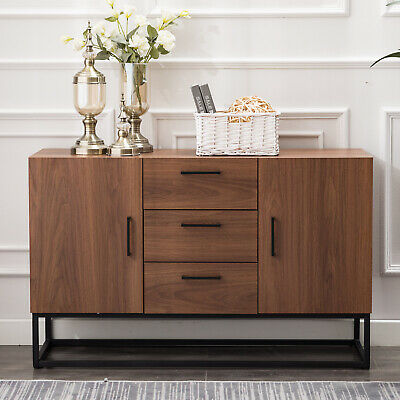 Industrial Design Buffet Table Sideboard Solid Wood 3 Drawers .