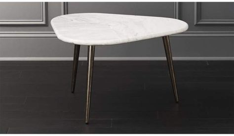 Intertwine Triangle Marble Coffee Table #taper#legs#center .