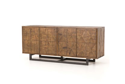 Reclaimed Pine & Iron 72 Inch Sideboard | Living Spac