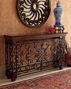 Ambella Wrought Iron Console - traditional - buffets and .