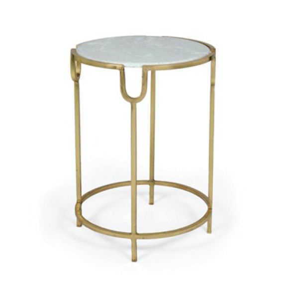 Gold and Marble Side Table | Interior Spaces in Jackson & Madison,