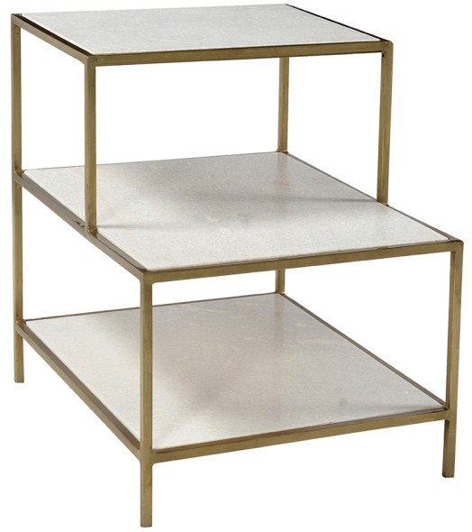 3-Level Marble Side Table | Interior Spaces in Jackson & Madison,