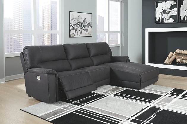 Henefer 3-Piece Power Reclining Sectional with Chaise | Ashley .