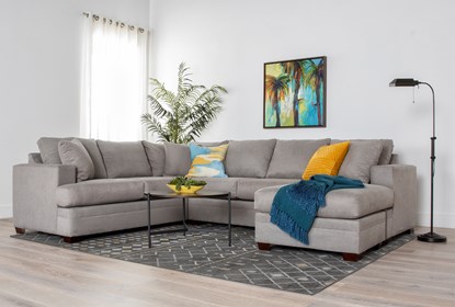 Kerri Cement 2 Piece Sectional With Right Arm Facing Sofa Chaise .