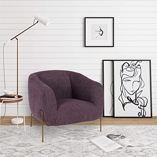 Amazon.com: CosmoLiving by Cosmopolitan Kiara, Purple Accent Chair .