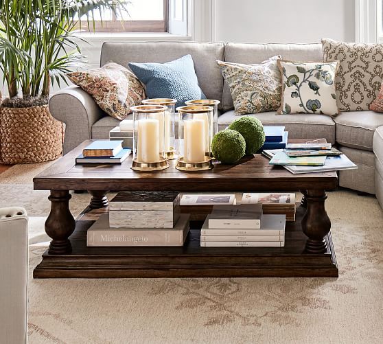 Lorraine Coffee Table, Rustic Brown | Table decor living room .