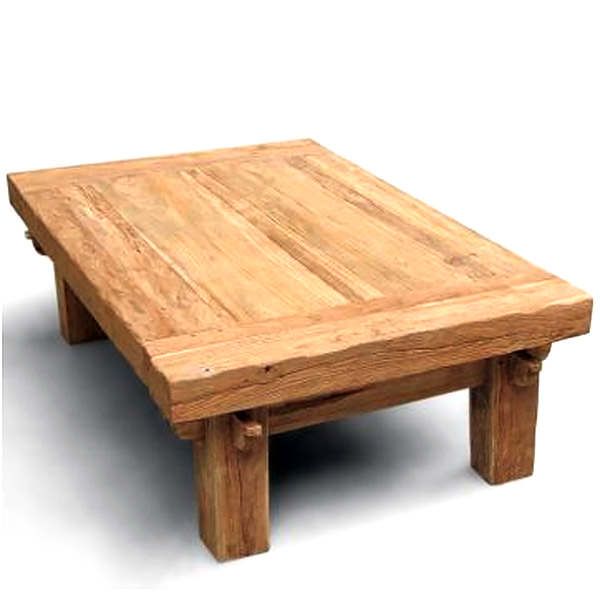 This large teak coffee table has a beautiful organic look with the .