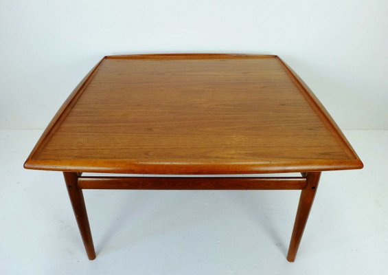 Large Danish Square Teak Coffee Table by Grete Jalk, 1960s for .