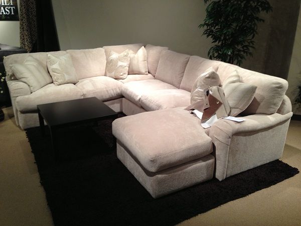 White comfy sectional by Stanton Furniture. // www .