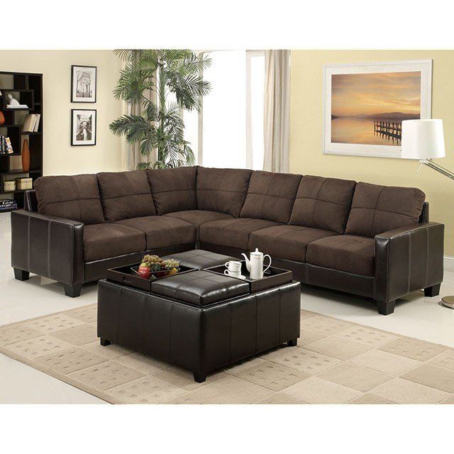 Furniture of America Lavena Sectional | Corner sectional sofa .