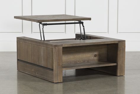 Lassen Square Lift-Top Cocktail Table | Coffee table living spaces .