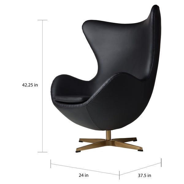 Shop Strick & Bolton Warhol Black Leather Swivel Chair - On Sale .