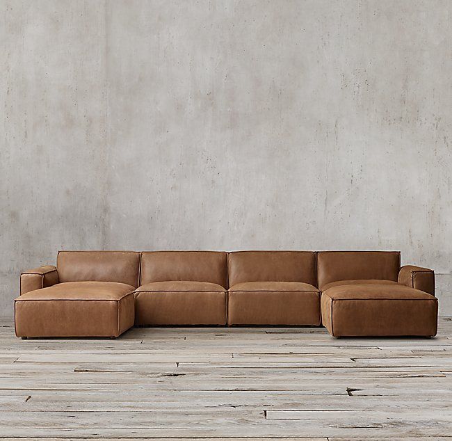 Como Modular Leather Customizable Sectional | Leather couches .