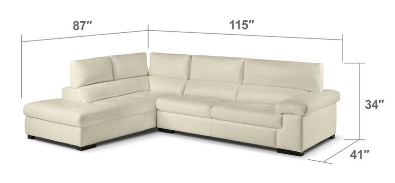 Underwood 2-Piece Sectional with Left-Facing Chaise - Bisque .