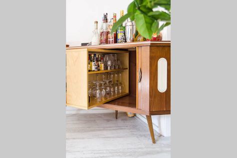 Mid century, vintage retro liquor cabinet where you can hide your .