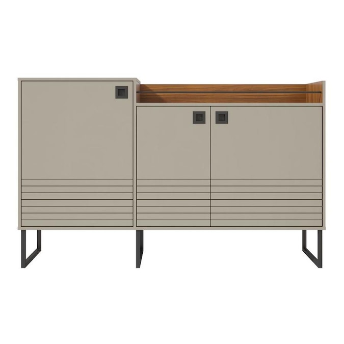 Manhattan Comfort Loft 62.59-in Buffet Stand in Off White and Wood .