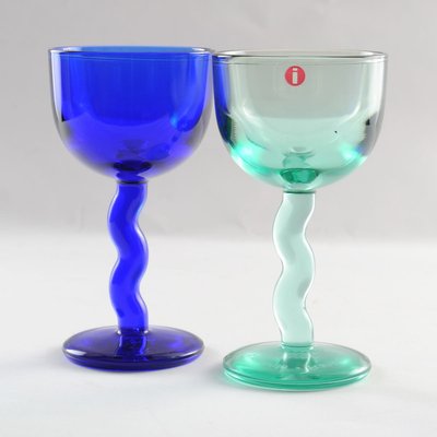 Messulasi Wine Glasses by Markku Salo for Iittala, 1990s, Set of 2 .