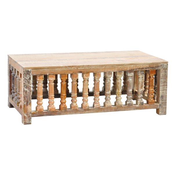 Shop Kosas Home Abigail Lime Wash Trestle Coffee Table - Overstock .