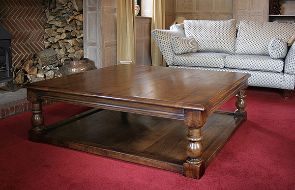 Large Coffee Table in Limewashed Oak Panelled Sitting Ro