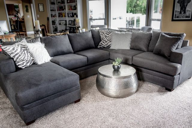 Kerri Charcoal 2 Piece Sectional With Left Arm Facing Chaise in .