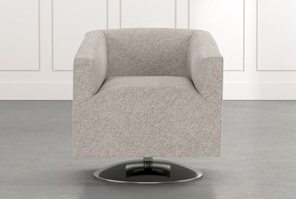 Loft Light Grey Swivel Accent Chair | Living Spac