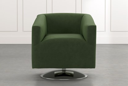 Loft Green Swivel Accent Chair | Living Spac