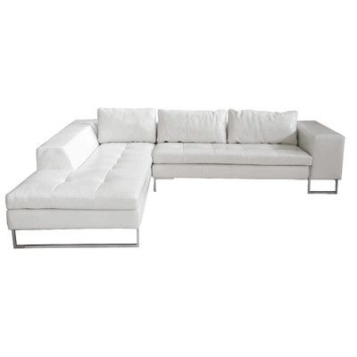 Wade Logan Bittle 42" Sectional | Leather sectional, All modern .