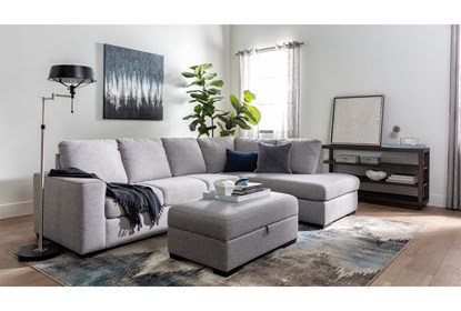 Lucy Grey 2 Piece Sectional with Right Arm Facing Chaise | Living .