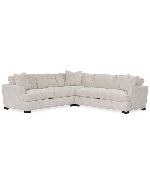 Furniture Juliam 3-Pc. Fabric "L" Shape Sectional Sofa, Created .