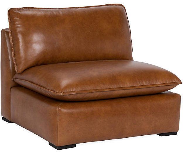 Maddox Slipper Chair - Caramel Leather - Community | Blue sofa .