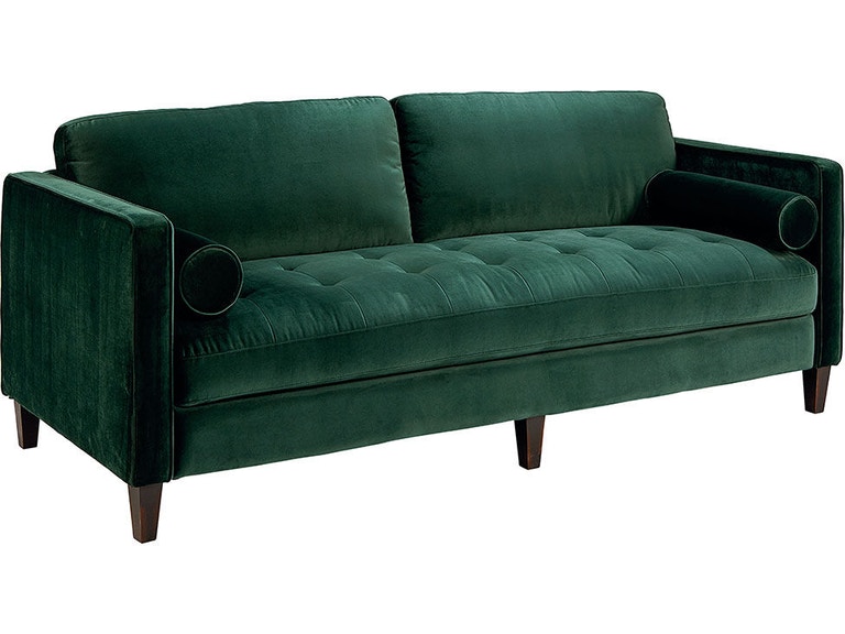 Magnolia Home by Joanna Gaines Living Room Dapper Sofa, Emerald .