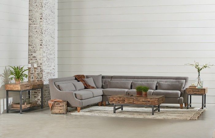 Three Piece Chisel Sectional Sofa By Magnolia Home Joanna Gaines .
