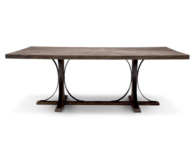 Magnolia Home Iron Trestle Dining Table - Furniture R
