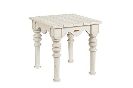 Magnolia Home Scallop Antique White End Table By Joanna Gaines .