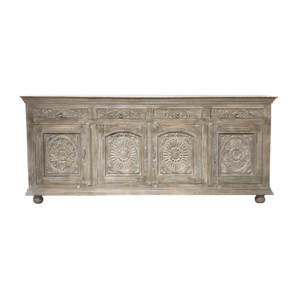 Shop Aria Collection - 4 Drawer 4 Door Carved Sideboard .