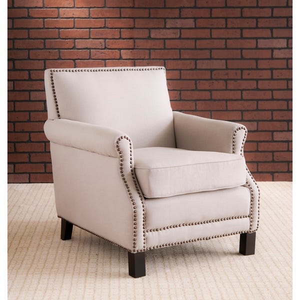 Shop Safavieh Mansfield Beige Club Chair - 28.3" x 33.1" x 31.7 .