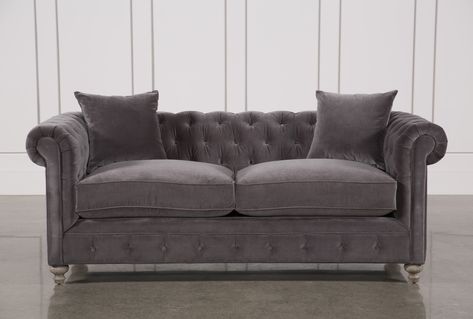 Mansfield 86 Inch Graphite Velvet Sofa | Sofa, Velvet sofa, Home dec
