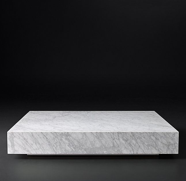 Low Marble Plinth Square Coffee Table | Square marble coffee table .