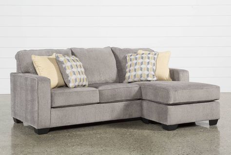 Ashley Mcculla Sofa With Reversible Chaise, Grey | Couch with .