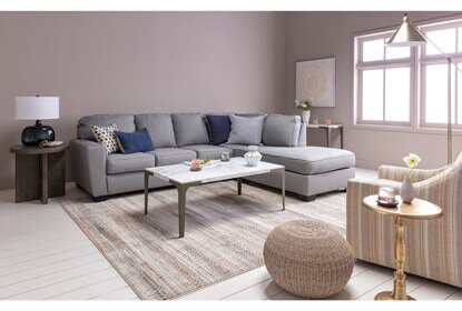 Mcdade Ash 2 Piece Sectional With Right Arm Facing Armless Chaise .