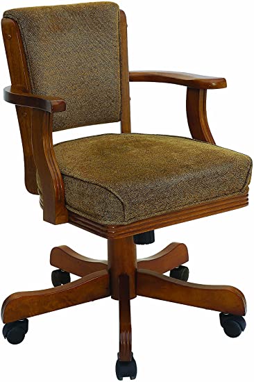 Amazon.com: Mitchell Upholstered Arm Game Chair Olive-brown and .