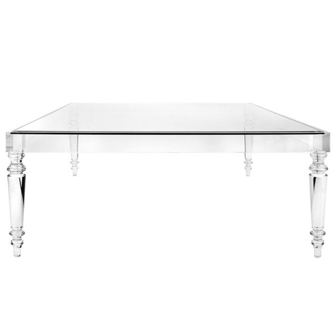 Melrose Modern Acrylic Coffee Table | Acrylic coffee table, Square .