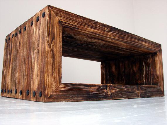 Modern rustic coffee table ROBUST 100x60x40cm Quality handmade | Et