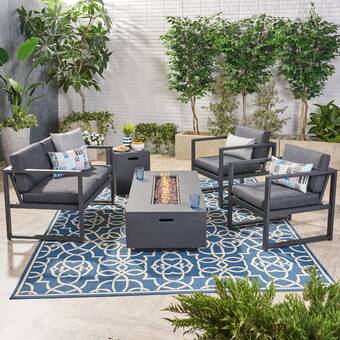 Naveen 5 Piece Sofa Seating Group with Cushions | Joss & Ma