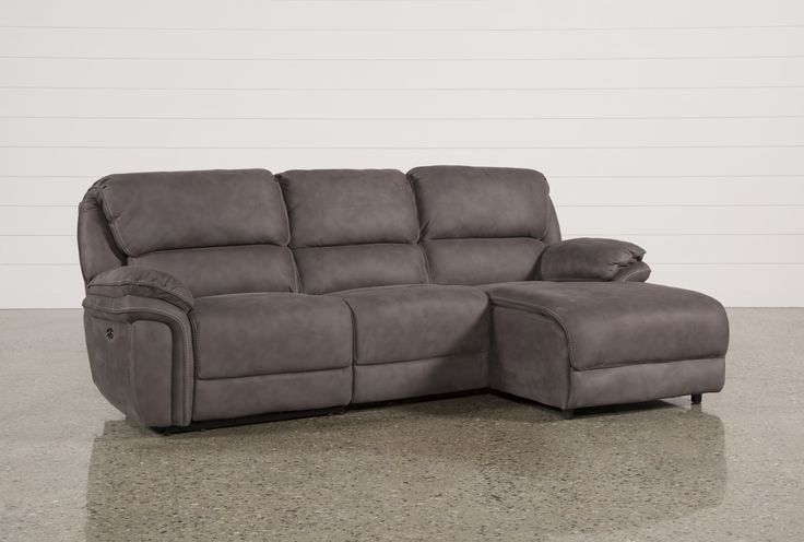 3 Piece Sectional W/Raf Chaise, Norfolk Grey | Sectional sofa with .
