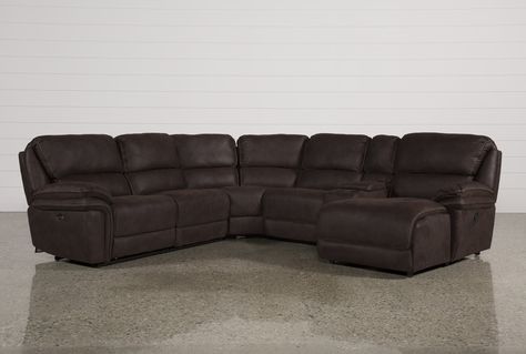 Sectional W/Raf Chaise, Norfolk Chocolate 6 Piece, Brown .