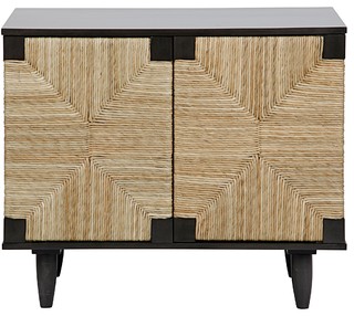 38" Long Sideboard Buffet Cabinet Sid Mahogany Wood Pale Black .
