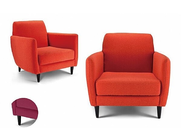 Orange Accent Chair | Faux Wool Accent Chairs | Seriena Furnishing .