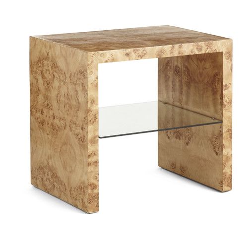 Oslo Burl Wood Veneer Side Table | Burled wood, Burled wood .